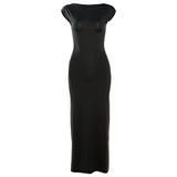 Autumn Fashion Trend Women's New Short-Sleeved Round Collar Body And Hip-Back