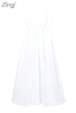 White Slip Dress Woman Backless Long Dress Women Beach Sexy Summer Dresses Woman 2023 Ruched Sleeveless Party