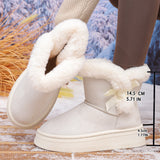 Velvet Thick Snow Boots One Foot Pedal 2025 New Thick-Soled Fur Mouth Warm Large Cotton