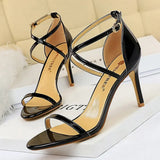Shoes Buckle Strap High Heels 2022 New Women Heels Sandals Stiletto 11cm Sexy Heels Party Shoes Women Pumps Ladies