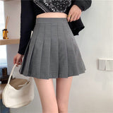 Elastic Force Is Tight Waist 100 Folded Skirt Girl Jk Uniform A Word Skirt College Small High Waist Thin Short