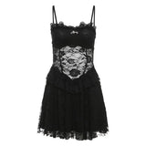 2025 New Women's Solid Color Sexy Lace Splicing Design Body-Body Perspective Sling
