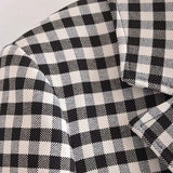 Women Plaid Crop Blazer Coat 2021 New Za Female Vintage Outwear Casual Jacket Coat High Streetwear