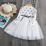 Girls Dress Polka Dot Long Sleeves Girls Dress For Autumn Winter Casual Costume Birthday Party Dress Vestido Infantil 1