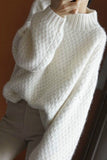 Sweater Fashion Jumpers Cashmere Sweater Woman Sexy Sweater And Pullovers Bubble sleeve Long Sleeve Casual