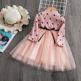 Girls Dress Polka Dot Long Sleeves Girls Dress For Autumn Winter Casual Costume Birthday Party Dress Vestido Infantil 1