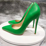 new sexy night club party wedding shoes women thin high heels slip on pointed toe 12cm stiletto pumps YG045