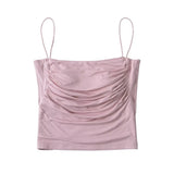 Zingj Trend Women's Pure Color Spicy Girls' Casual Blouse Sexy Slim With Chest Cushion Short Style Navel