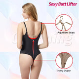 Plastic Jumpsuit Lace Top Gathered Double Layer, Waist And Hip Thong