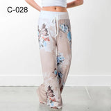 Spring Autumn Loose Beach Women's Pants Fashion Floral Print Drawstring Wide Leg Ladies Long Pants Sweatpants Plus