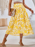 Hot Selling Independent Research And Development Dress In The United States Station Print Casual Waist Clear Fresh Air