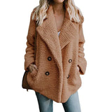 Women Winter Teddy Coat Female Warm Faux Fur England Coat Casual Oversized Soft Fluffy Fleece Jackets