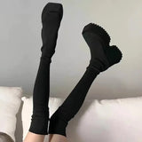 Size 2025 New Coarse And Knitted Elastic Boots Women High And Two Elastic Wool Cotton Boots 42
