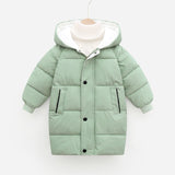 Coat Winter Teenage Baby Boys Girls Cotton-padded Parka & Coats Thicken Warm Long Jackets Toddler Kids