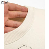 Women Fashion Modern Beauty Print Sweatshirts Female Basic Long Sleeve Casual Hoodies Chic Pullovers Tops