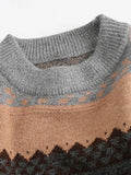 Vintage Jacquard Knit Sweater- Outfit