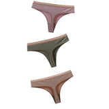 Cotton Women Thongs Panties Fashion Soft Solid Bow Seamless G-String For Women Underwear Female Lingerie Briefs