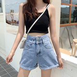 Fashion Summer Mini Casual High Waist Sexy Women's Jeans Short Pants Denim Shorts Distressed Hot Vintage Aesthetic