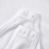 White V-Neck Draped Long Sleeve Bodysuit- Outfit