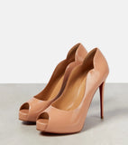 2025 Waterproof Table Single Shoes Women's Shoes Red Sole Sexy Fine High Heel Fish Mouth Shoes Large Sexy Banquet Single
