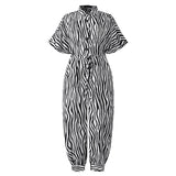 Leopard Print Retro Short-sleeved Button Casual