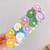 Girls Rubber Band Elastic Hair Bands Rainbow Cartoon Character Fruits Flower Headwear Girl Cute Sweet Hair