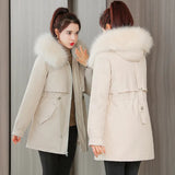 Cotton-Padded Clothes Women 2024 Winter New Fashion Warm And Thick Down Cotton-Padded Jacket Women In The Long Cotton-Padded Jacket Women's Jacket Women-Outfit