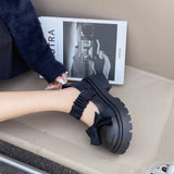 Mary Jane Shoes Female Spring New Pleated Bow Girl Single Shoes Thick Heel Fairy Wind Loafers Small White