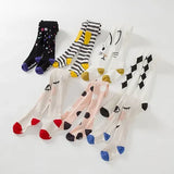 Spring Children Tights Cartoon Cat Baby Girl Pantyhose Cotton Knitted Cotton Cute Kids Stocking Baby Pantyhose