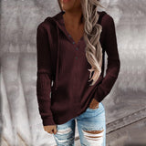 Zingj Winter New Stripe Casual Hoodie Loose Sweater Open Collar Long Sleeve Sweater Woman-Outfit