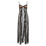 New Women's Fashion Trend Sexy Leopard Lace Body Hollow Sling Vest