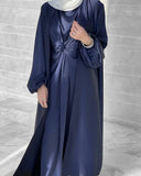Solid Color Fresh And Sweet Two-piece Dress Cardigan