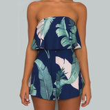 Style Playsuit Floral Print Sexy Rompers Short Overalls Top Macacao Feminino Women Clothes Casual Summer Beach