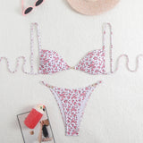 2025 New Leopard Print Sexy Bikini Sling Swimsuit Female Senior Feel Beach Spa