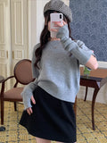 2022 Spring autumn Korean Style Knitted Sweater and pullover womens Sweet Girls Outwear Detachable Sleeve