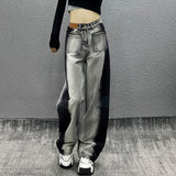 Zingj And Black Color Casual Jeans Female Spring And Autumn Straight Tube Loose Design Sense High Waist Show Thin Versatile Wide Leg Floor