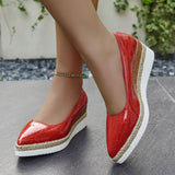 Size 2025 Spring And Autumn 2025 New Hemp Rope Pine Cake Bottom Shallow Breathable Head Lady Single Shoe