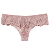 Sexy Panties Women Lace Low-waist Solid Sexy Briefs Embroidery Thong Transparent Hollow out Underwear Female G