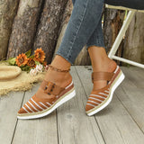 Women's Sandals 2025 Summer New Flat Bottom Slope And Pointed Casual Women's Cool Slippers