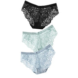 Sexy Lace Panties Soft Breathable Briefs Women Underwear Ladies Panty Transparent Low-Rise Underpants Lingerie Intimates