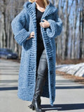Hooded Loose Thickened Sweater Long
