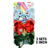 Pieces/Set JoJo Bows Jojo Siwa Rainbow Printed Knot Ribbon Bow For Girls Handmade Boutique Hair Clip Children Hair