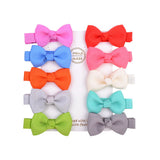 Cute Mini Bowknots Hair Clips For Baby Girls Colorful Ribbon Boutique Barrettes Hairpin Headwear Kids Hair