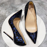 snake stiletto 10cm high heel party wedding pointed toe 8cm 12cm sexy vintage classic lady pumps QP114