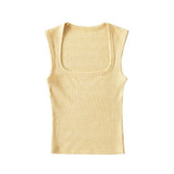 Zingj Fashion Women's Fashion Summer New Style Spice Girls' Sleeveless Jacket With Retro Square Collar