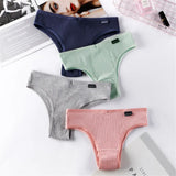 Women's Panties Cotton Brazilian Underwear Women Sexy V Waist Women's Thong Female Underpants Intimate