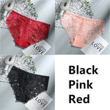 Sexy Low Waist Women's Underwear Lace Plus Size Seamless Panties Breathable Lingerie Female Briefs Solid Hollow