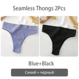 Women's thong High Waisted Seamless Women's Panties Comfortable Briefs 6 Solid Colors S-XL Sexy Underpants For