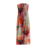 Women's Clothing 2025 Spring New Fashion Temperament Print Net Embossed Fan Flute