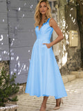 Summer White Dress V Neck Backless Banquet Ladies Dress Women's Dresses for Women Bridesmaid Dress Robe Woman